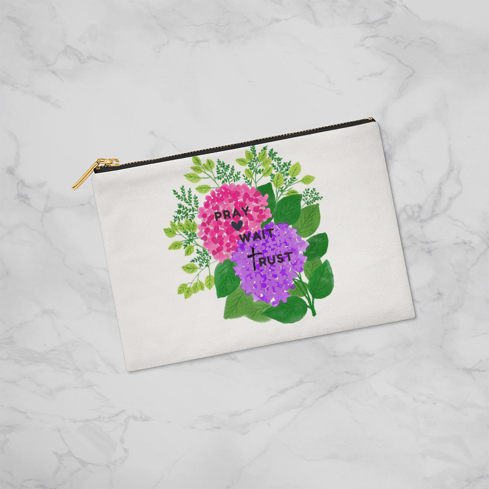 Tote Bag Pray Wait Trust - Faith Series