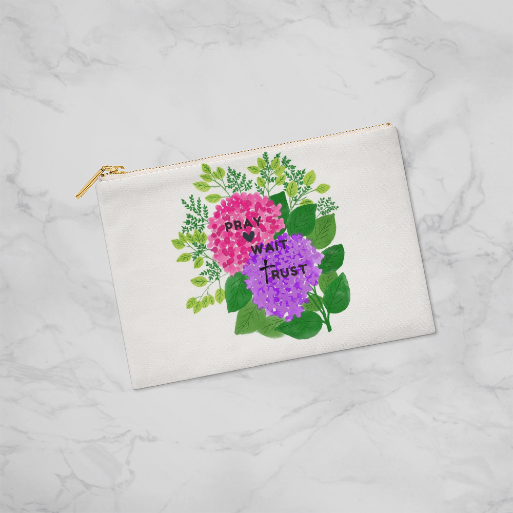 Tote Bag Pray Wait Trust - Faith Series